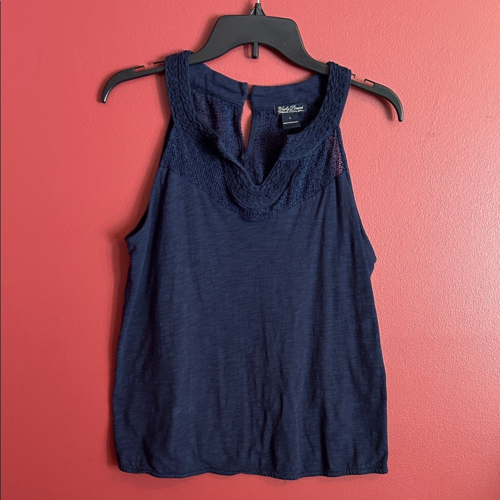 Lucky brand Deep Blue Lace (at the top half)Tank Top